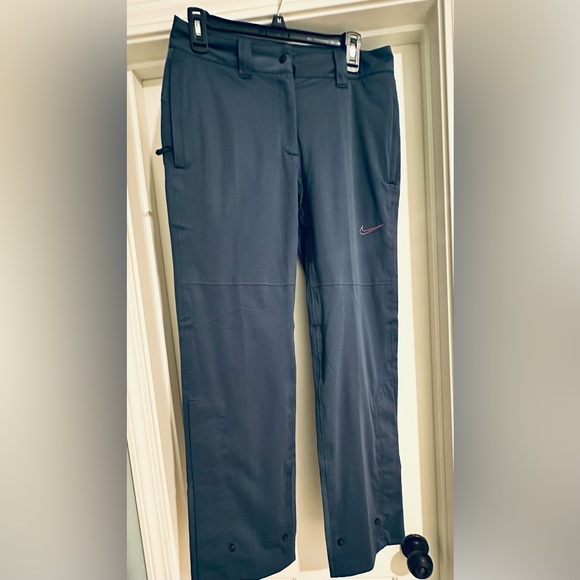 Nike Golf Womens Storm Fit Pants Blue Pink Swoosh Size Small Weather Proof - Picture 3 of 7